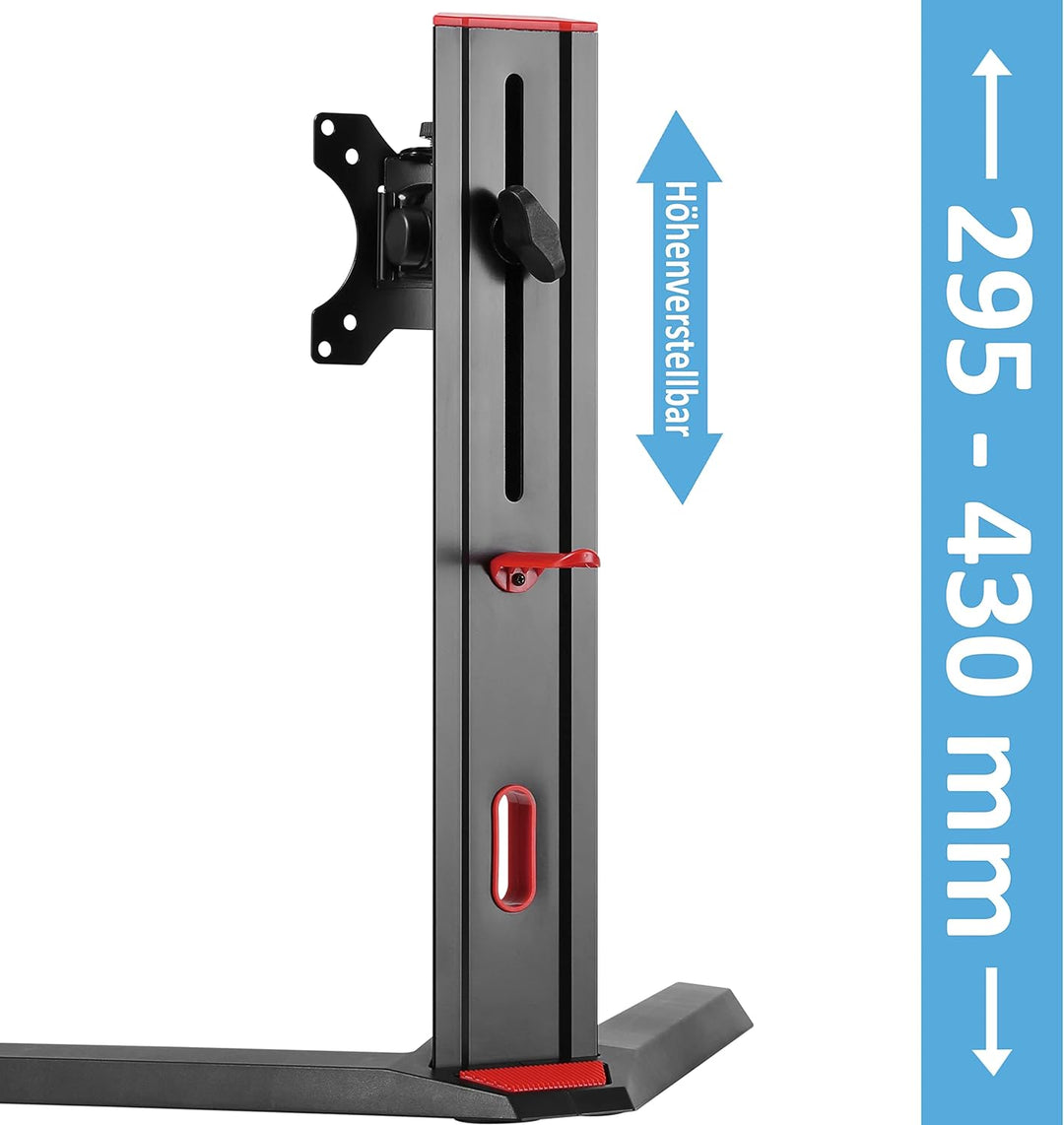 VSG24 Gamer Bildschirmhalterung, 10-32 Zoll höhenverstellbar VESA 100x100 Tischhalterung, Bildschirm