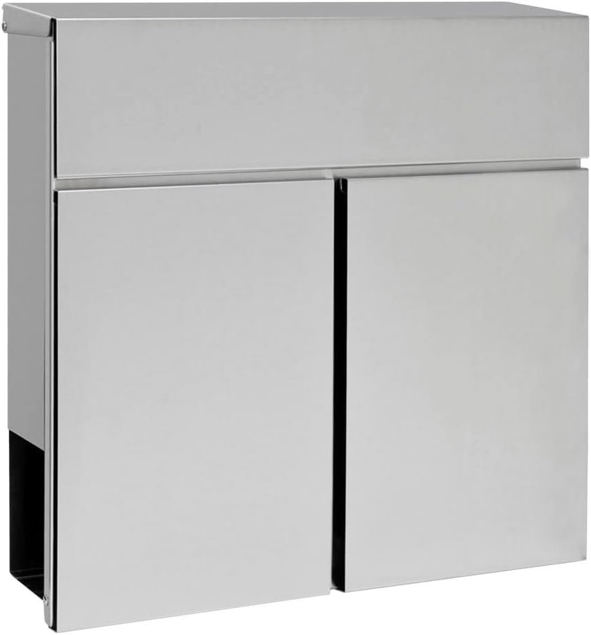 Modern Briefkasten Wandbriefkasten Postkasten Zeitungsfach Zeitungsrolle Edelstahl Stahl V2Aox, Farb