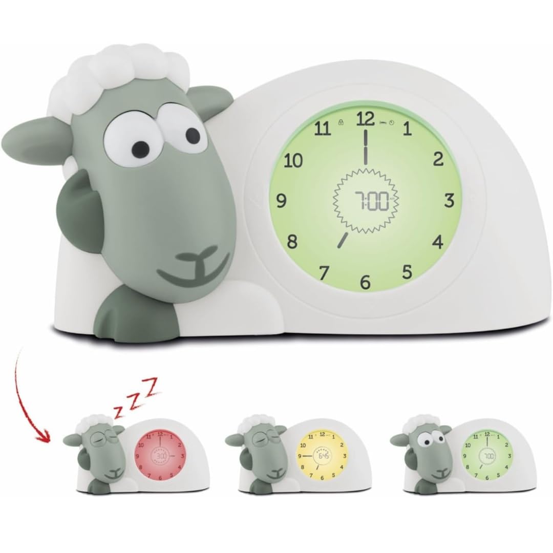 ZAZU Sam The Lamb Uhr – Schlafcoach Uhr und Nachtlicht für Kinder | Bringt Ihrem Kind mit visuellen