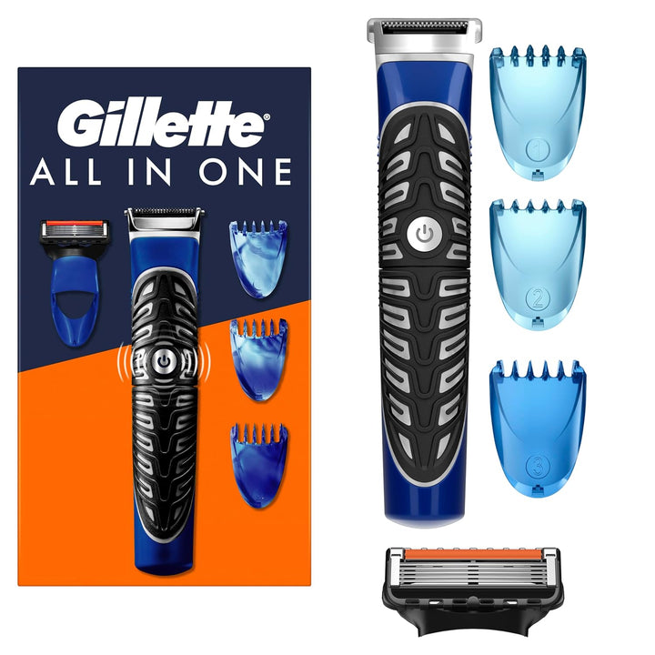 Gillette Fusion 5 Styler Rasierer Herren, Barttrimmer + Rasierklinge + 3 Kammaufsätze, Geschenk für