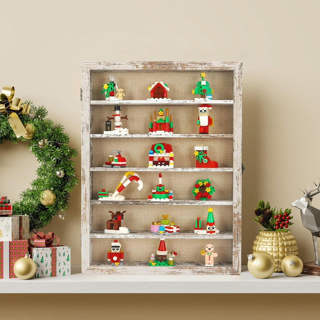 FramePro 3D Bilderrahmen 30x40 Grosse Schattenbox Vitrine Rahmen mit Glasfenstertür Erinnerungsstück