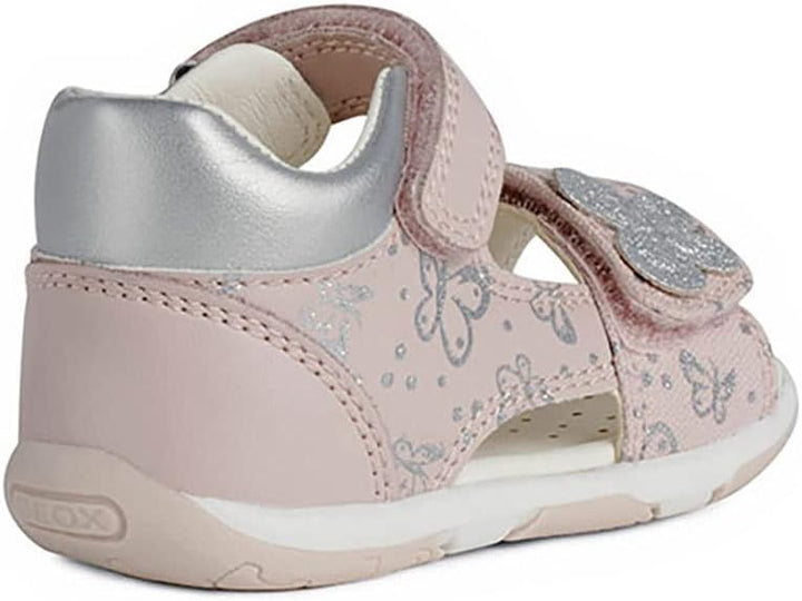 Geox Baby-Mädchen B Sandal Tapuz Girl Erste Schritte, 18 EU Lt Rose Silver