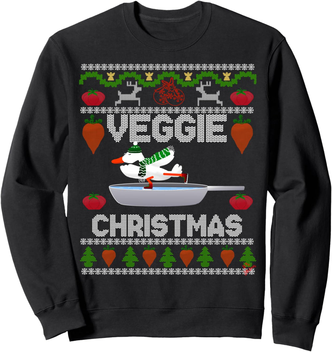 veggie christmas goose funny ugly christmas Sweatshirt