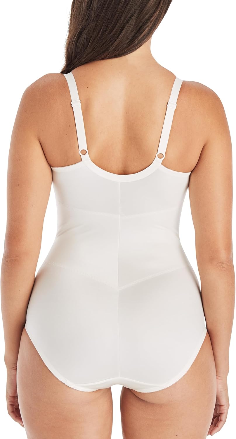 Maidenform Damen Pretty Collection-BodyBriefer with Lace Miederslip 36DD Elfenbein (Buttercream Ter)