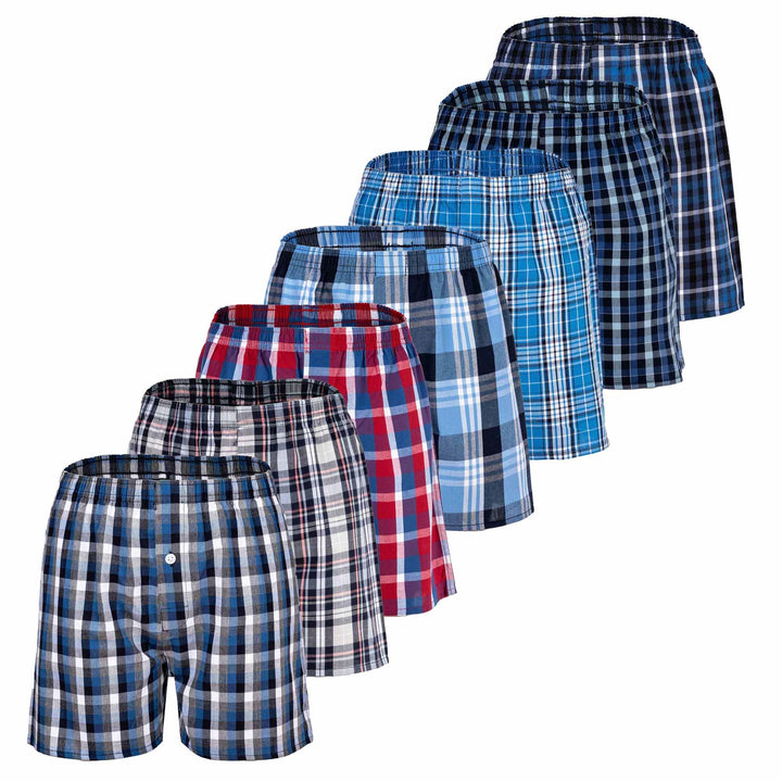 YOURBASICS Kinder Web-Boxer, 7er Pack - American Boxer-Shorts, Gemustert, Spar-Pack 188 Mix2, 188 Mi