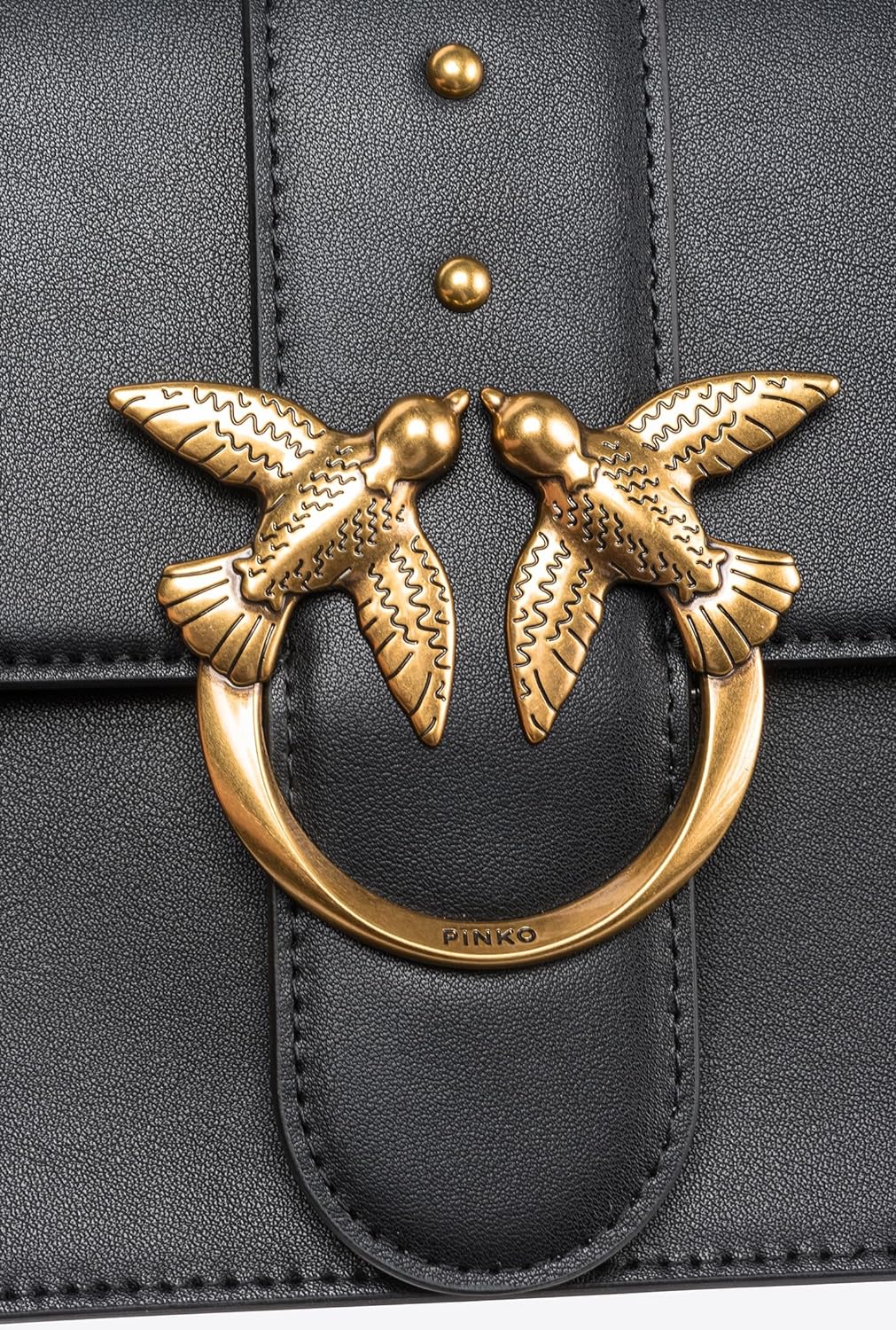 Pinko Damen Taschen Schwarz Umhängetasche mit Logo Love Birds Diamond Cut Einheitsgrösse, Einheitsgr