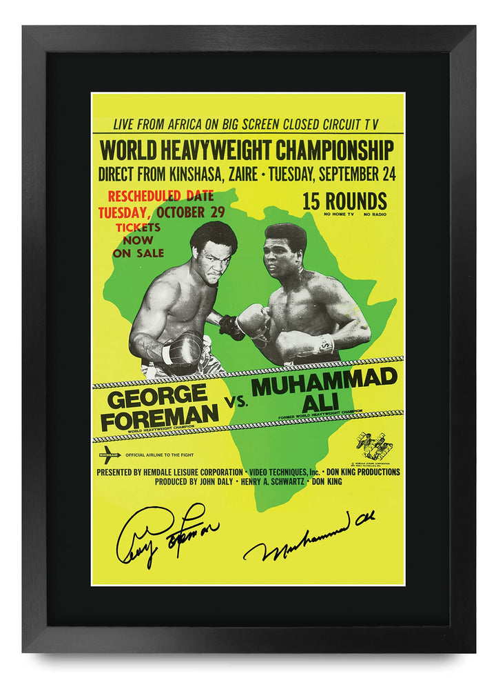 HWC Trading Foreman Ali Fight The Rumble in The Jungle George Foreman vs Muhammad Ali Gifts, gedruck