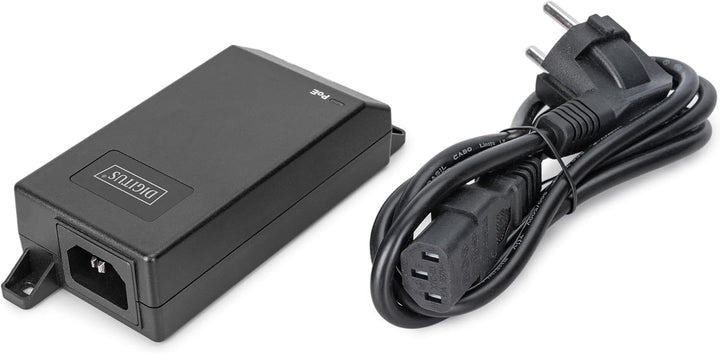 DIGITUS PoE+ Injektor – 1 Gbit/s – 30W PoE-Budget – IEEE802.3at | 100m Reichweite – R45-Ein- und Aus