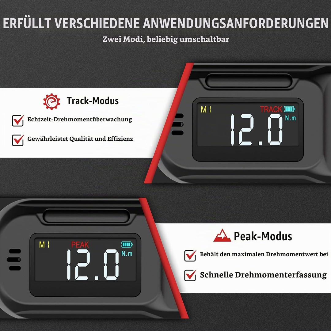 VANPO Digitaler Drehmomentschlüssel 1/4 Zoll(0.6–12 Nm) für Fahrrad &amp; Präzisionsreparaturen,±2% Gena