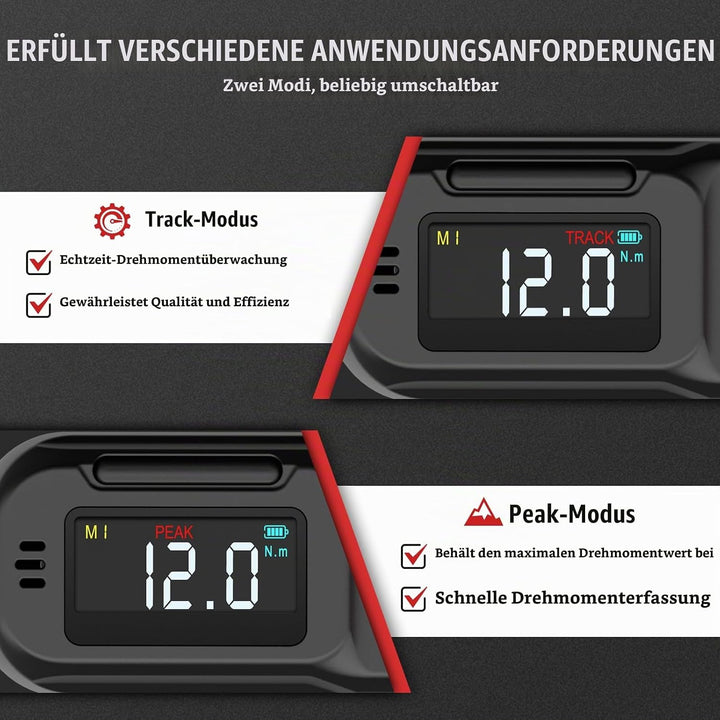 VANPO Digitaler Drehmomentschlüssel 1/4 Zoll(0.6–12 Nm) für Fahrrad &amp; Präzisionsreparaturen,±2% Gena