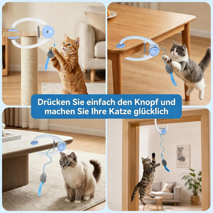 Elektrisches Katzenspielzeug - Katzenspielzeug Selbstbeschäftigung mit Drei Mäuse Spielzeug, Automat
