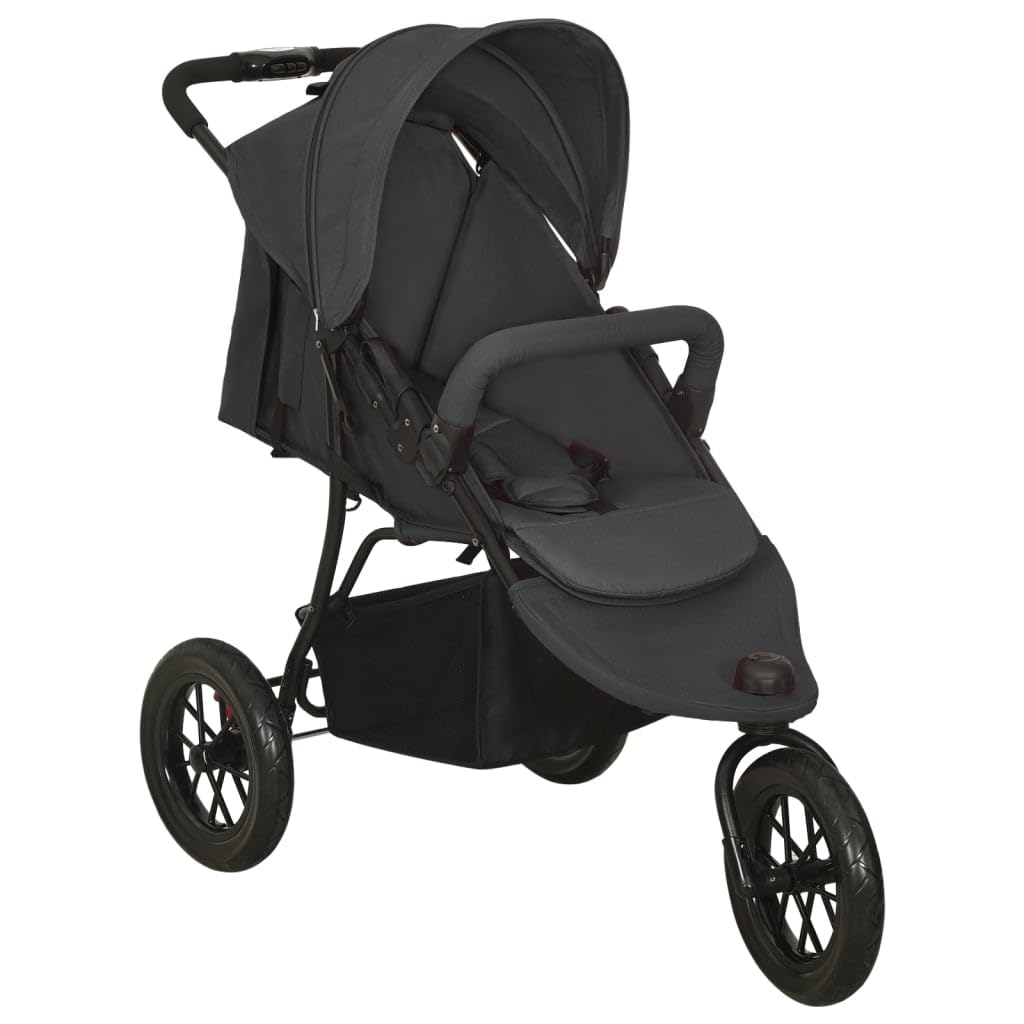 vidaXL Kinderwagen mit Verdeck Korb Einhand-Klappsystem Kinder Baby Buggy Kinderbuggy Kindersportwag