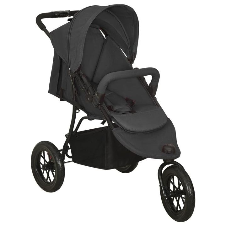 vidaXL Kinderwagen mit Verdeck Korb Einhand-Klappsystem Kinder Baby Buggy Kinderbuggy Kindersportwag