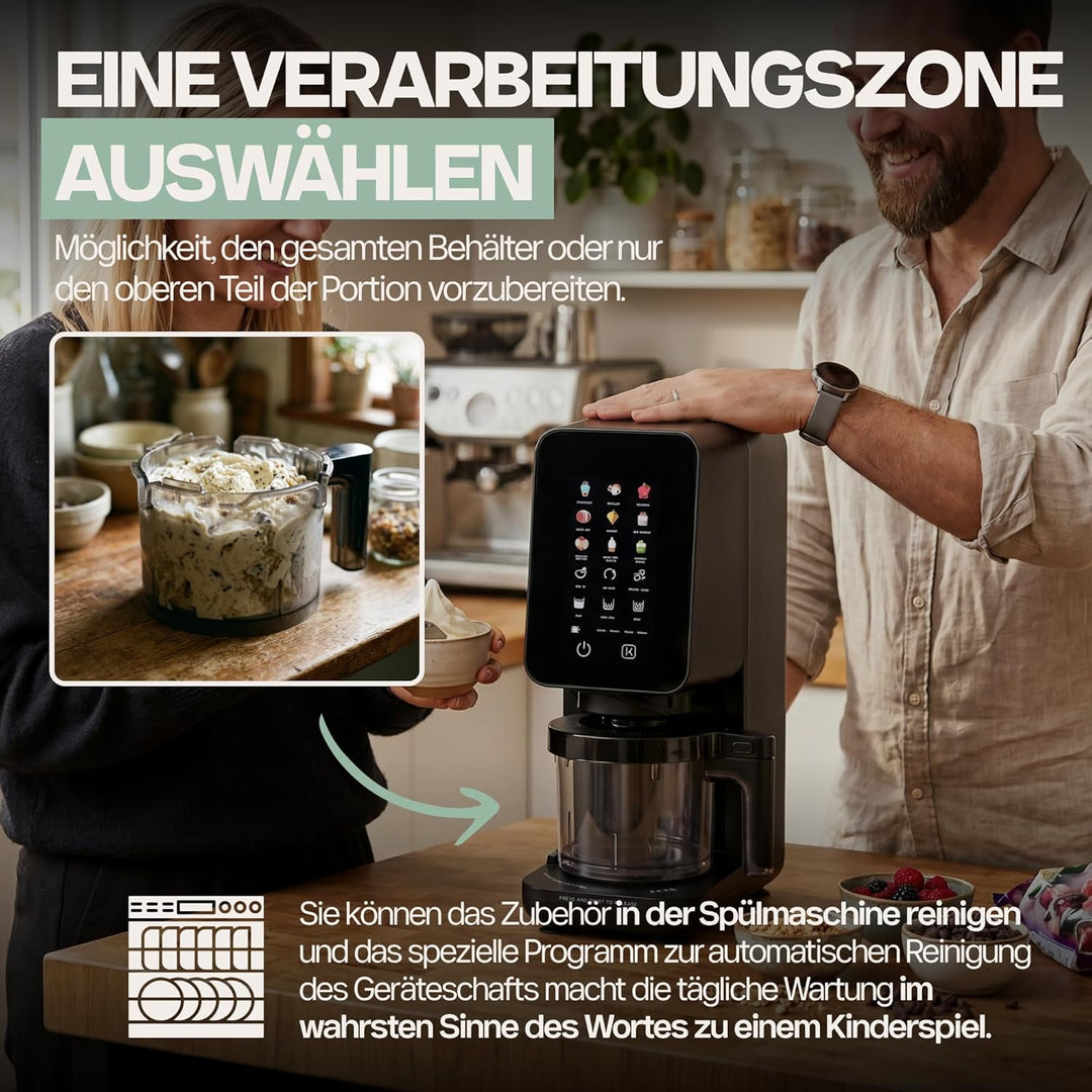 4Swiss Eismaschine Softeismaschine Ice Cream Maker Speiseeismaschine Eismaker für Slush Frozen Yogur