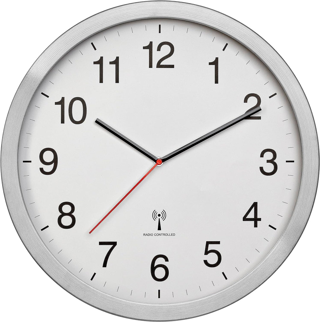 TFA Dostmann XL Funk-Wanduhr, 60.3545.02, analoge Funkuhr, gut ablesbar, ideal für Büro/Eingangsbere