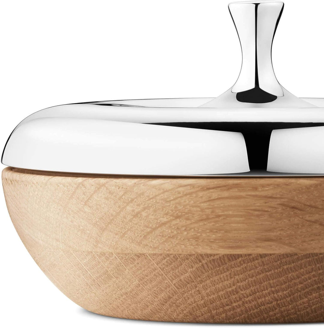 Georg Jensen Henning Koppel Bonbonnière Rübe, Holz, Brown, 16 x 16 x 10.8 cm