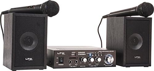 LTC - KARAOKE-STAR2MKII - Karaoke-Kit mit Verstärker, 2 kabelgebundenen Mikrofonen und 2 x 50W Lauts