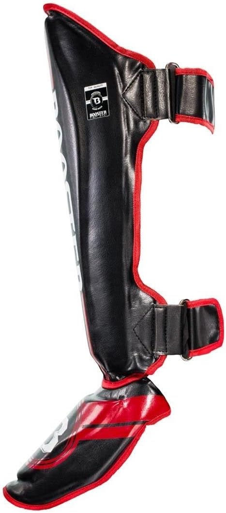 Booster Schienbeinschoner, V3, schwarz-rot, Shin Guards, Muay Thai XL, XL