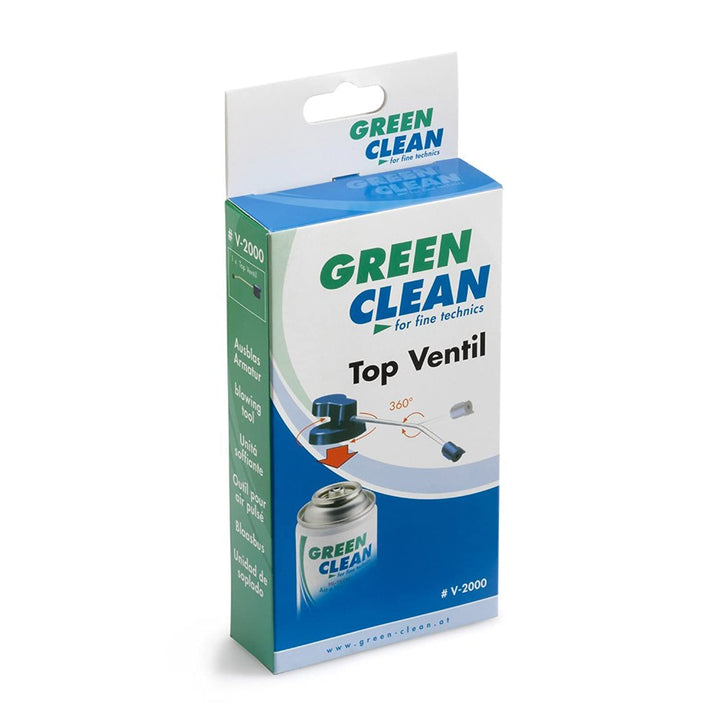GREEN CLEAN V-2000 Top Ventil mit TurboDüse, gekröpftes Rohr 12 cm für Air und Vaccum Power blau