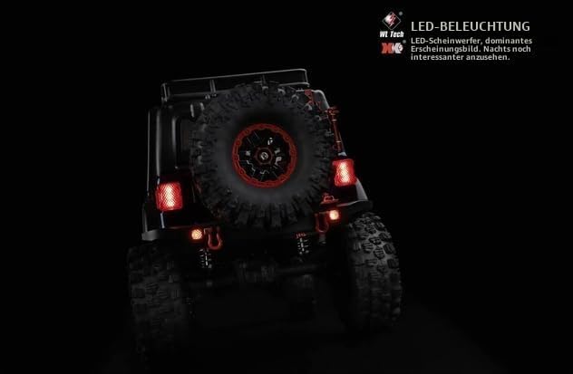 s-idee® WL 104010 blau RC Model Crawler RTR 1/10 2.4G 4WD 2CH 2,4 GHz mit Licht und Sound