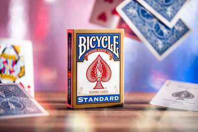 Paket von 12 Pokerkarten Bicycle Standard (6 Blau / 6 Rot) Rider Back 12 Decks Einzelbett, Rider Bac