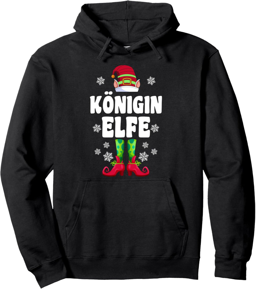Königin Ellfe Familien Weihnachts Outfit Weihnachtself Pullover Hoodie