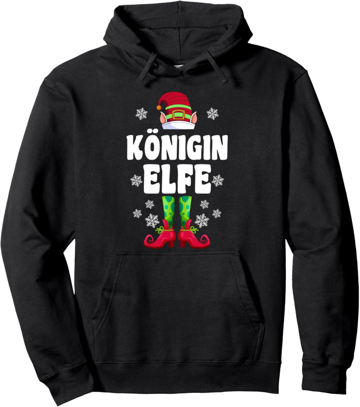 Königin Ellfe Familien Weihnachts Outfit Weihnachtself Pullover Hoodie