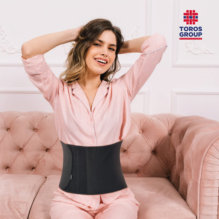 TOROS-GROUP Postpartum Gürtel/Postoperative Binder Bauch Band Baumwolleinsatz Elastische 24 cm XX-La