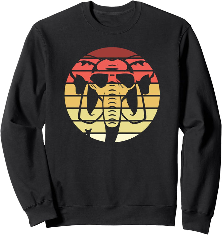Elefant Retro Style Vintage Sweatshirt