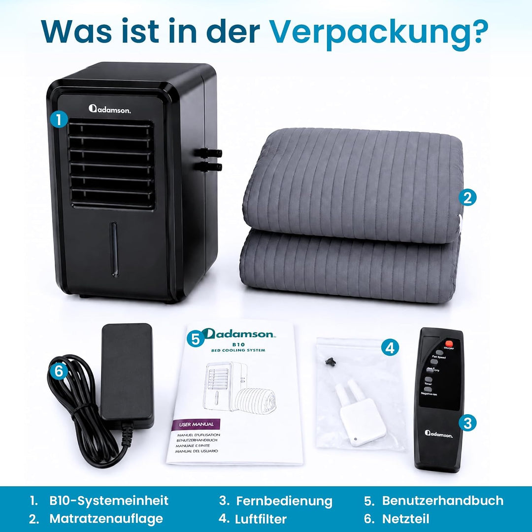 B10 Kühlmatte Bett Twin - Kühlende Matratzenauflage für Heisse Schläfer | Nachtschweiss bekämpfen oh