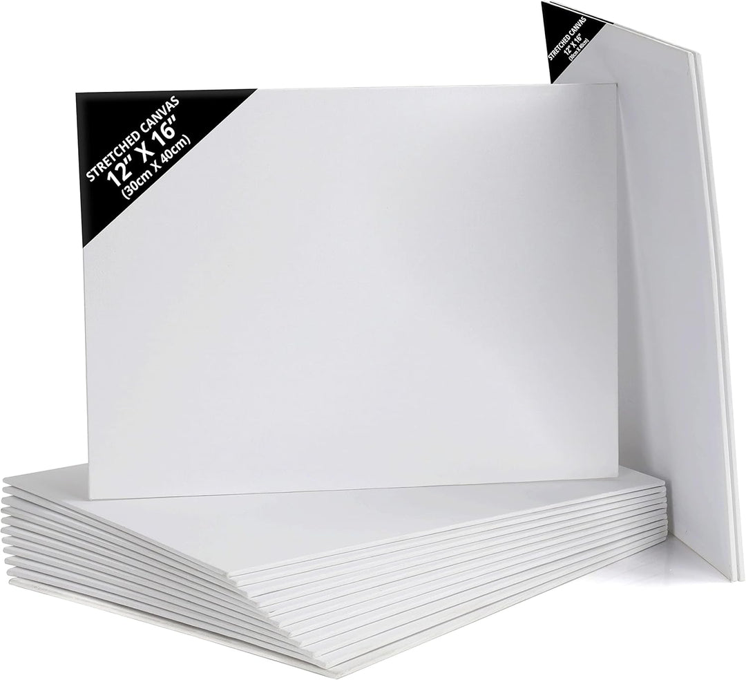 Belle Vous 14 Stk Leere Leinwände zum Bemalen – 30 x 40 cm – Bespannte Leinwand Rahmen – Leinwände f