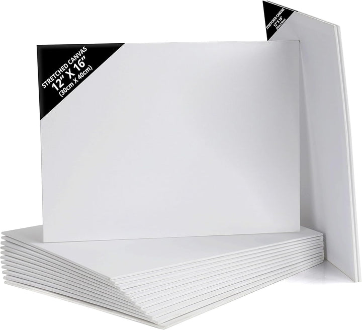 Belle Vous 14 Stk Leere Leinwände zum Bemalen – 30 x 40 cm – Bespannte Leinwand Rahmen – Leinwände f