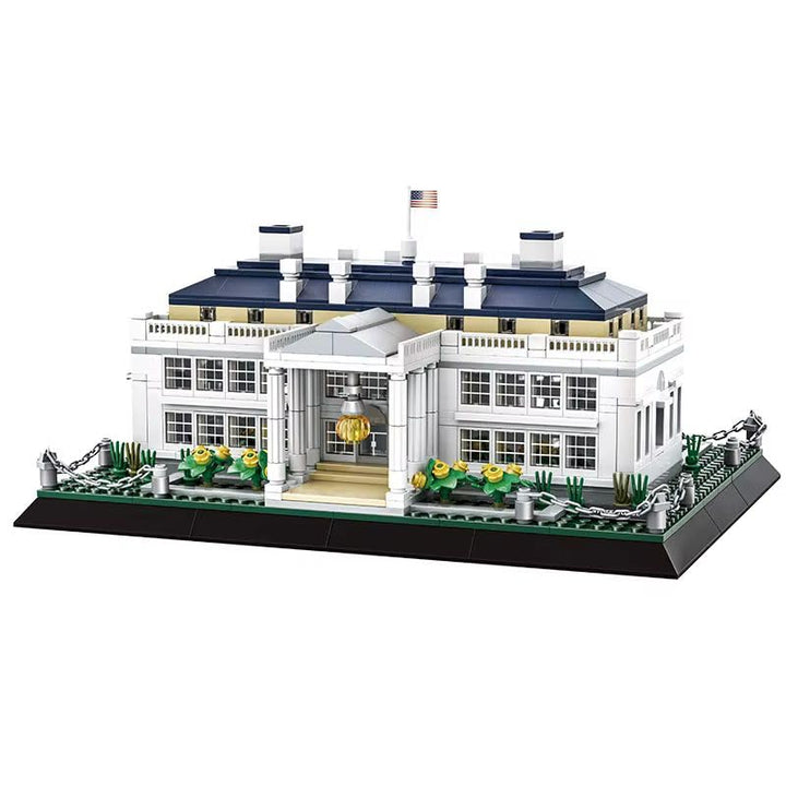 Wange Weisses Haus Washington Architektur-Modell, zur Montage mit mit Bausteinen Weisses Haus, Weiss