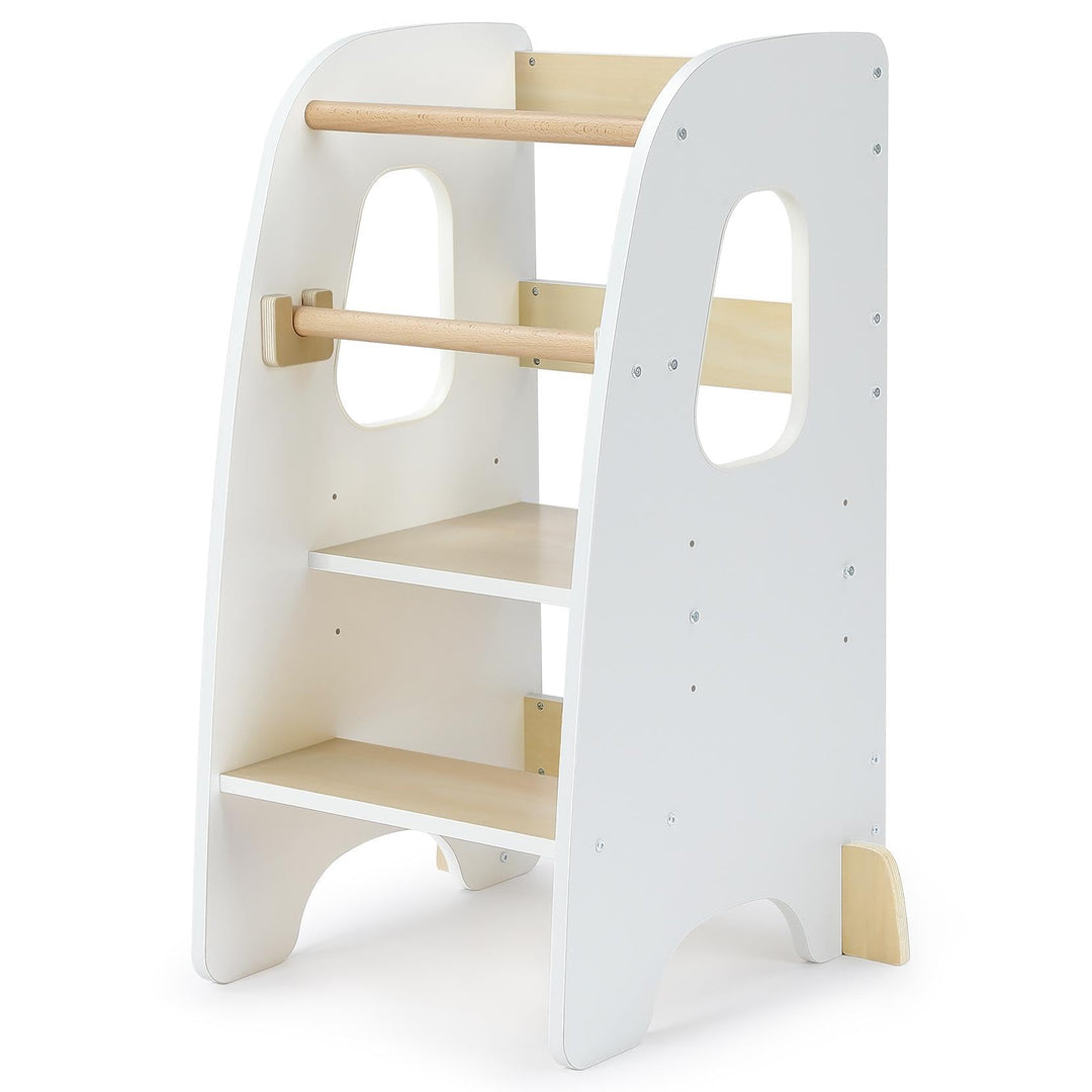 Ezebaby Lernturm ab 1 Jahr, Learning Tower, Höhenverstellbar Montessori Lernturm mit Kippschutz, Abn