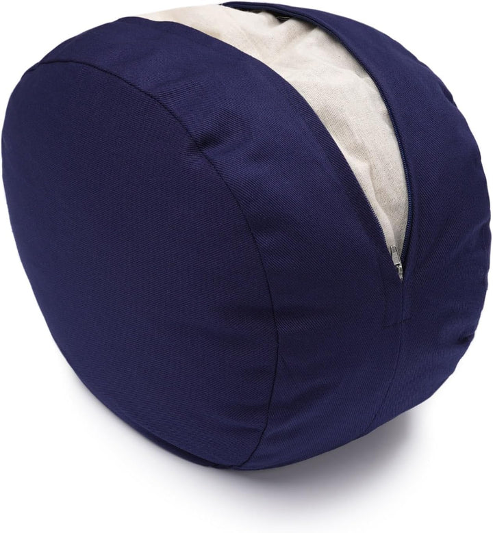 Yogabox Meditationskissen/Yogakissen oval Made in Germany blau, blau