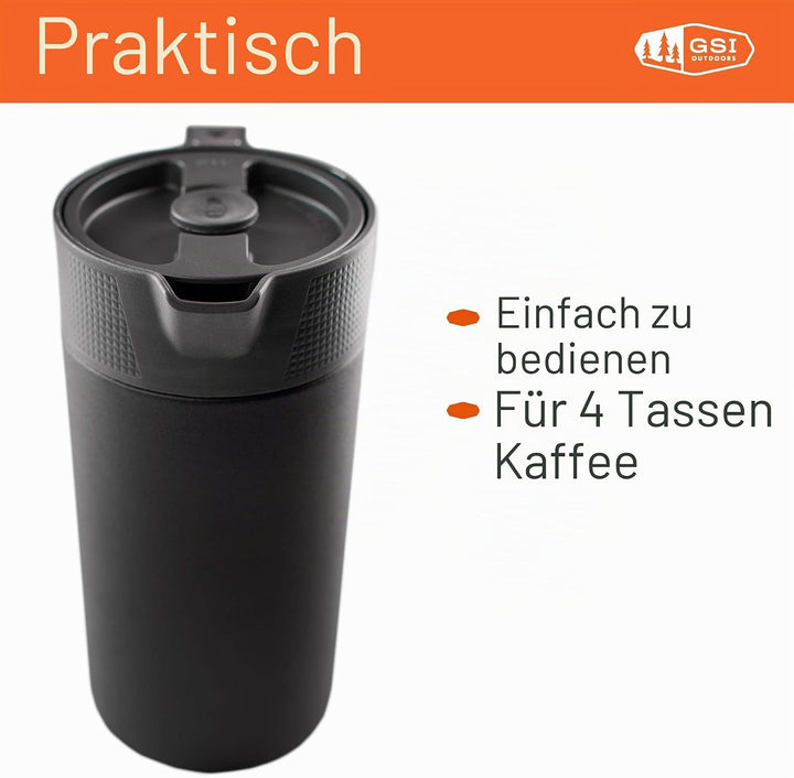 GSI Glacier Stainless Kafeepresse schwarz, Schwarz