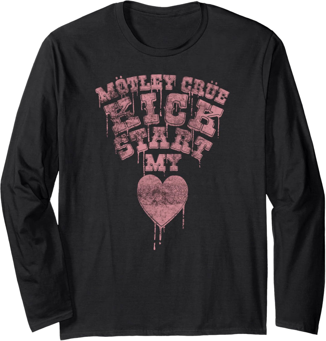 Mötley Crüe – Kickstart My Heart Drip Font Langarmshirt