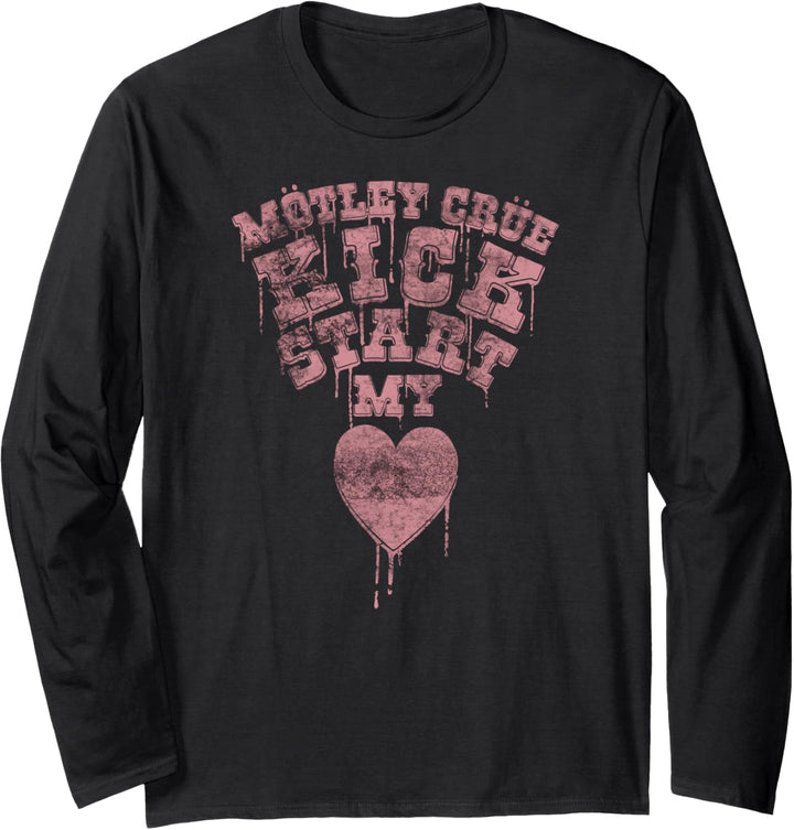 Mötley Crüe – Kickstart My Heart Drip Font Langarmshirt