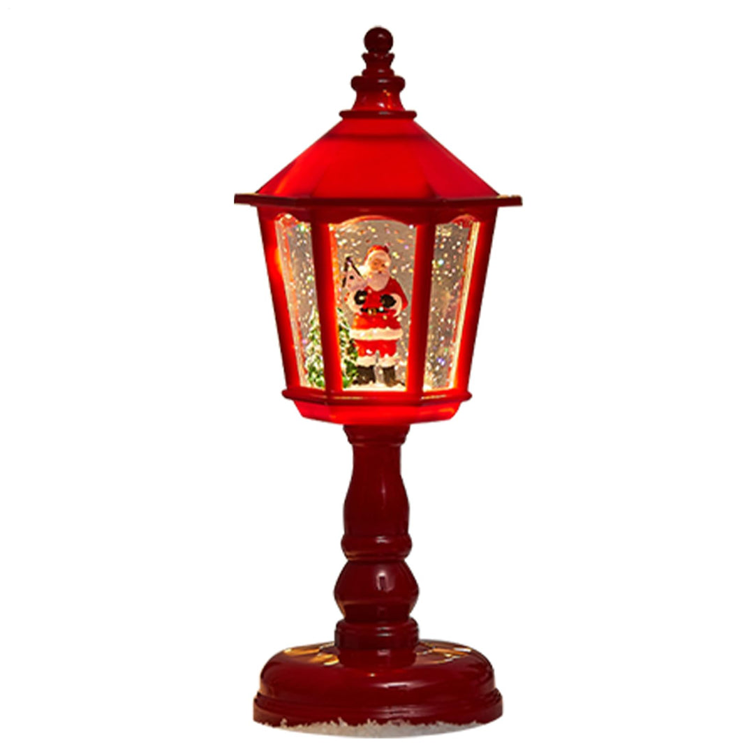 Christmas Schneekugel | Retro Schneekugel Lampe | Glitzer Weihnachtslaterne Deko Für Tisch Wohnzimme