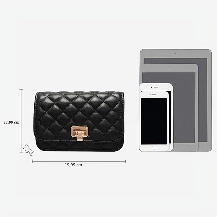 Damen Leder Schultertasche Mode Clutch Handtasche gesteppt Designer Crossbody Tasche mit Kettenrieme