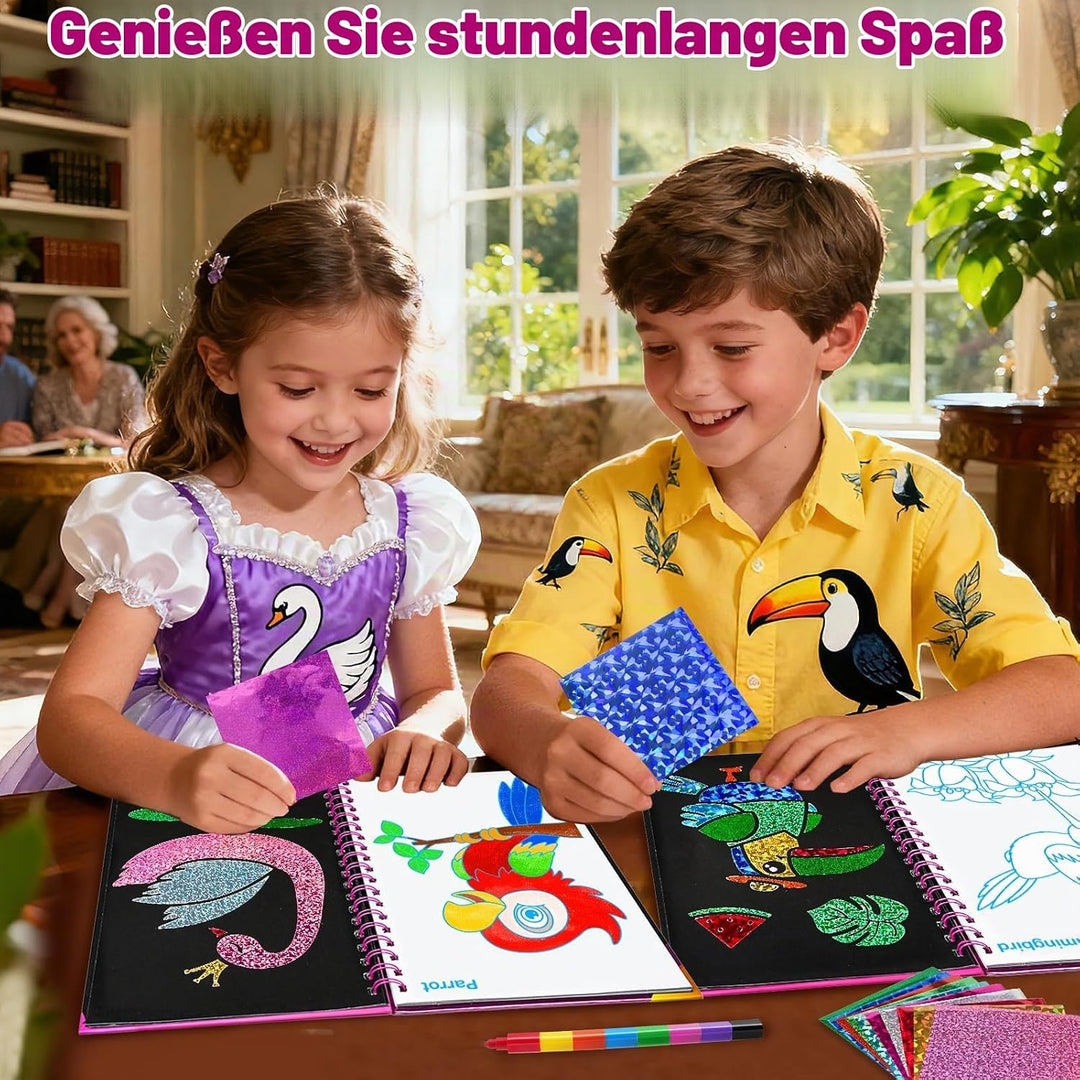 FUNNYB&amp;G Foil Art Kinder Kunst &amp; Bastelaktivität: Kreatives Reisespielzeug für DIY-Aktivität, Bastel