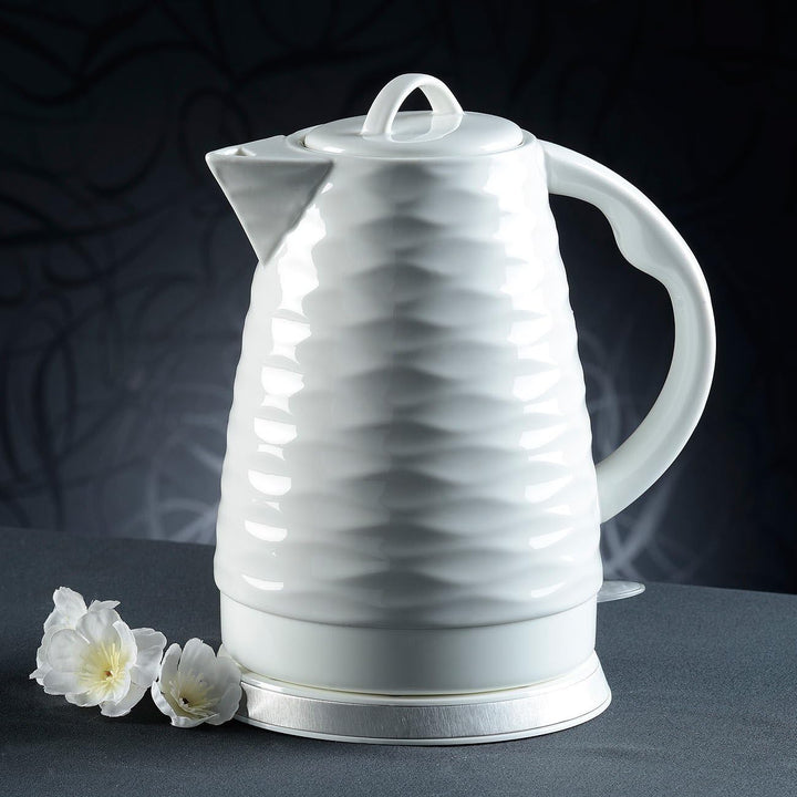 Rosenstein &amp; Söhne Keramik Wasserkocher: Porzellan-Wasserkocher WSK-270.rtr, 1,7 Liter, 1.500 Watt (