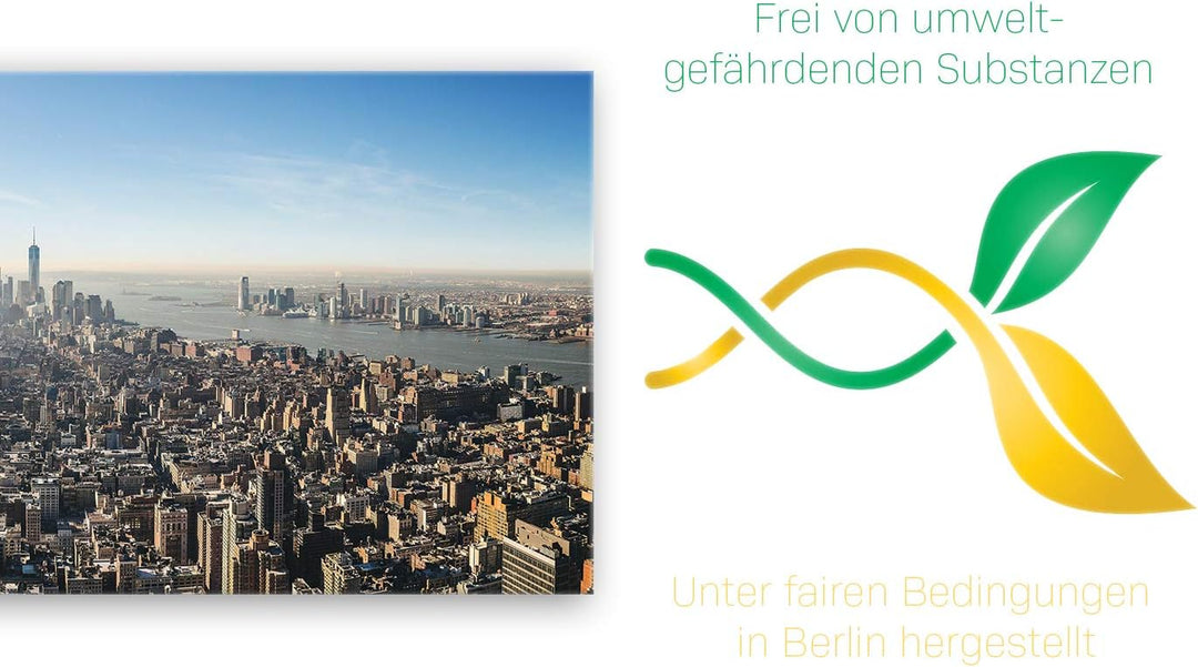 ge Bildet Bild auf Leinwand | Manhattan - New York City H in 120x50 cm als Panorama Wandbild XXL | W