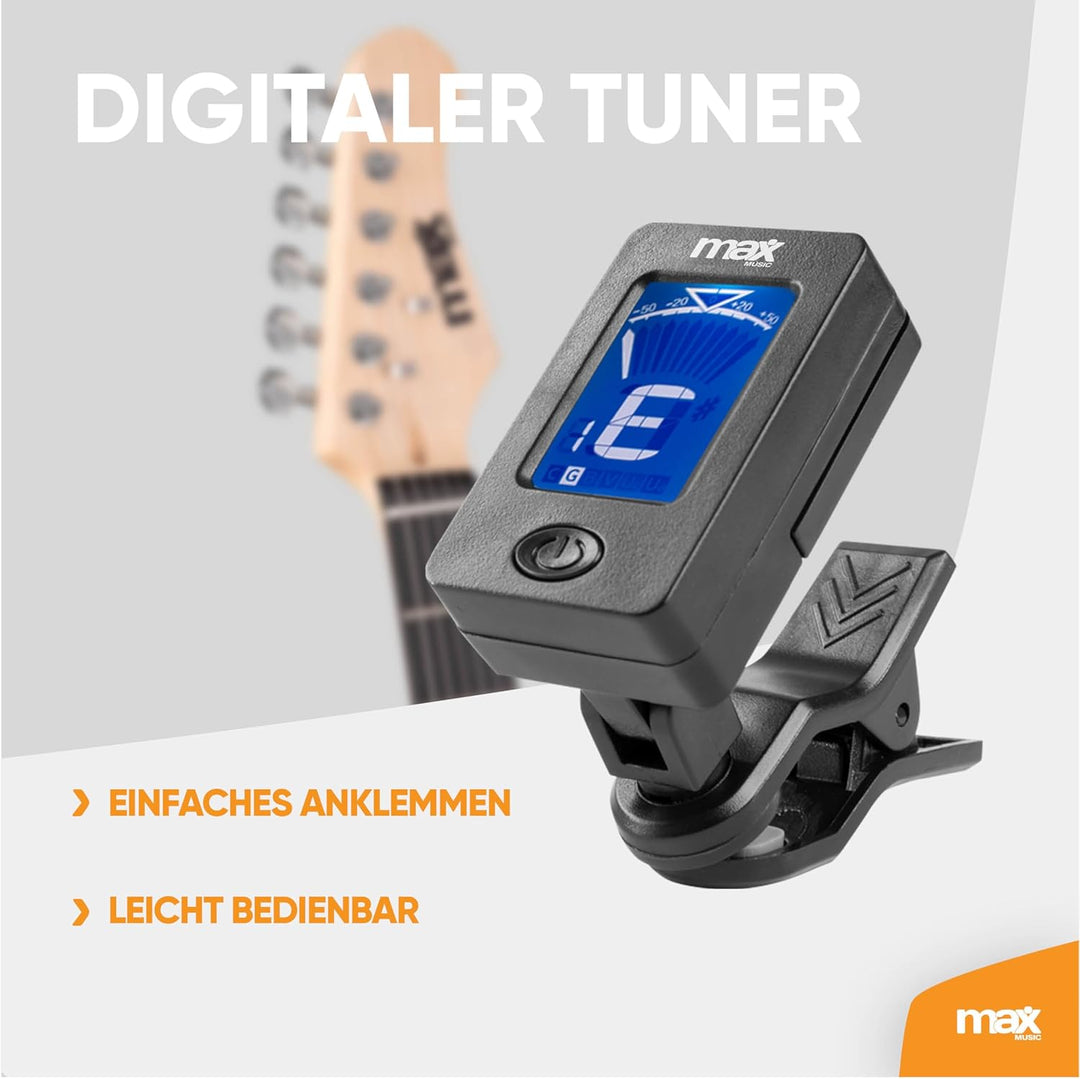 Max GigKit E Gitarre Set, E Guitar, Elektrogitarre mit Verstärker 40 Watt, Gitarrentasche, Plektrum,