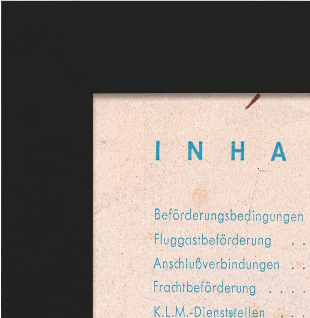 Nacnic Antikes Reisewerbeplakat. KLM-Fluggesellschaft 1938. Illustrationen von Vintage-Anzeigen für