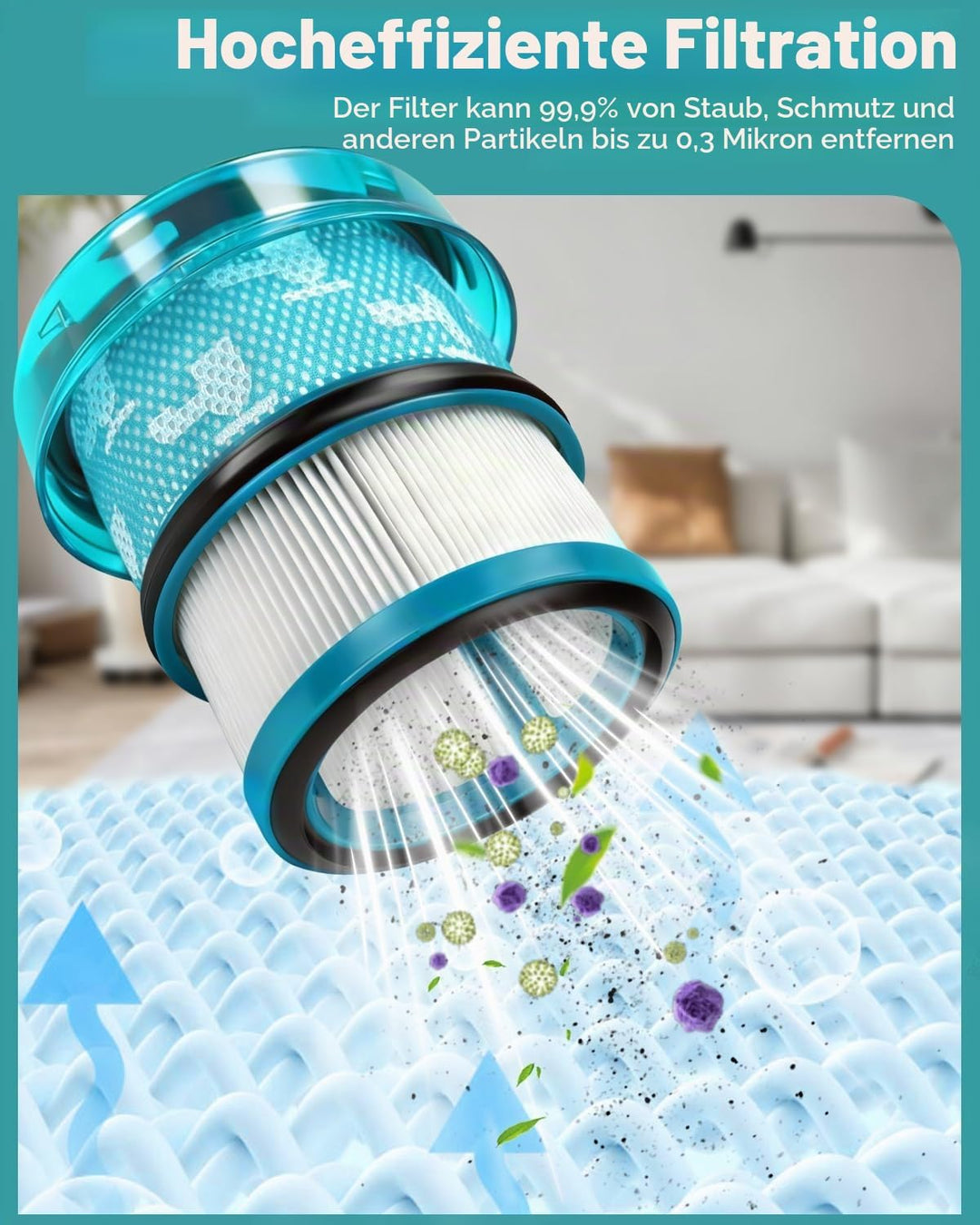 2 Pack HEPA Filter Ersatzteil für Dyson V16 Piston Animal, Filter Ersatzteile Staubsauger Zubehör fü