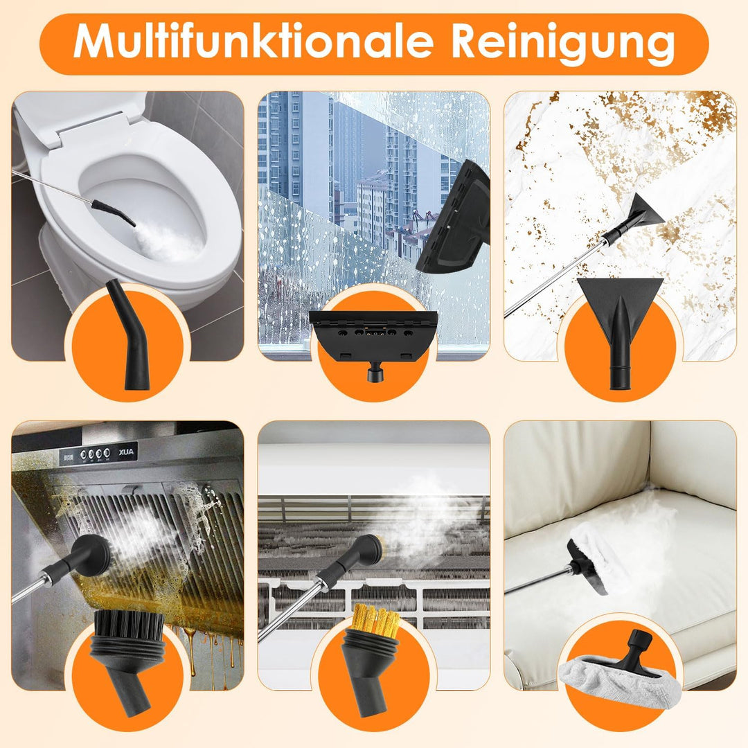 Dampfreiniger Handgerät 1400ml, 6 Stufen Dampfsteuerung Für Haushalt