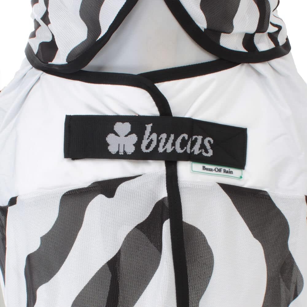 Bucas Buzz-Off Rain Zebra & Neck, Farbe:Zebra, Grösse:120 cm / 5'3 Zebra 120 cm / 5'3