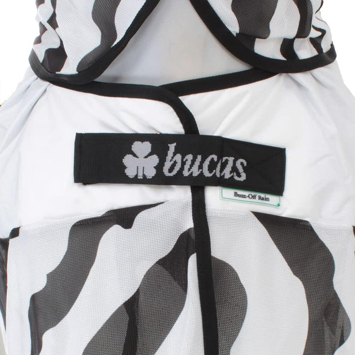 Bucas Buzz-Off Rain Zebra & Neck, Farbe:Zebra, Grösse:120 cm / 5'3 Zebra 120 cm / 5'3