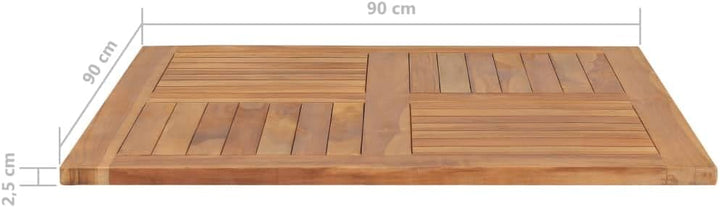 BADJAS Tischplatte Massivholz Teak Quadratisch Schreibtischplatte, DIY Stabile Esstisch, Schreibtisc